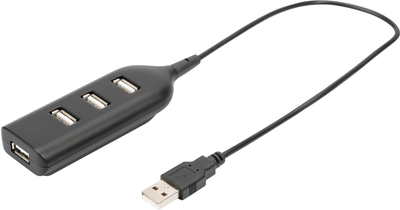 Hub USB Digitus USB 2.0 Type-A 4-portowy Black (AB-50001-1)