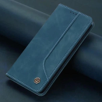 Кожаный чехол книжка POLA для Samsung Galaxy S21 G991 с визитницей Зеленый