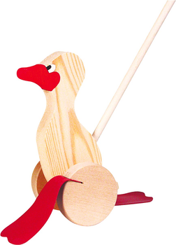 Іграшка-каталка Goki Push-along Duck (4013594390040)