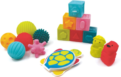 Zestaw zabawek sensorycznych Ludi Baby 15 elementów (3550833300541)