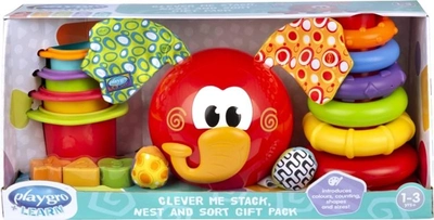 Zestaw edukacyjnych zabawek Playgro Clever Me Stack Sort And Nest (9321104882820)