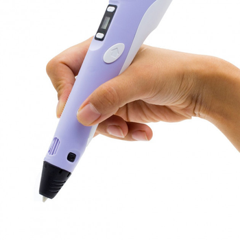 3D ручка з LCD дисплеєм і пластиком для малювання Pen 2 Фіолетовий 110 V — 220 V (SN9QI1082)