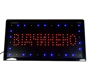 Рекламная светодиодная вывеска на украинском языке от сети 220V "Відчинено" 48х25 см