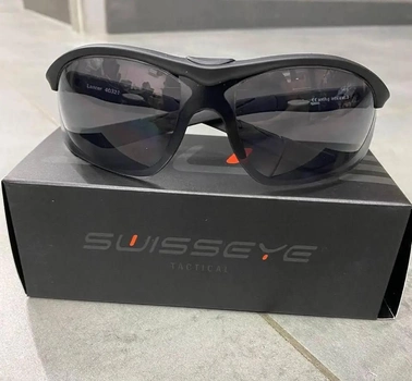 Баллистические очки Swiss Eye Lancer с затемненным стеклом черные (241693)