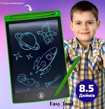 Детский планшет для рисования цветной LCD, доска для рисования, планшет для заметок, графический Зеленый
