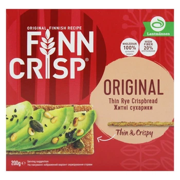 Сухарики Finn Crisp Original Taste житні цільнозернові 200 г