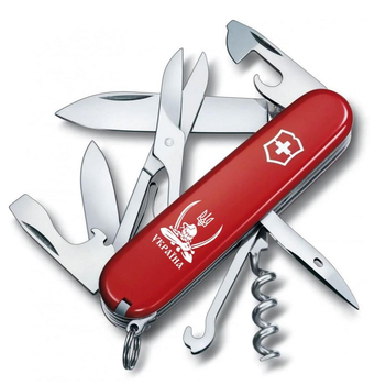 Швейцарский мультиинструмент Victorinox Climber 91 мм Казак с саблями, Красный 1.3703_T1110u