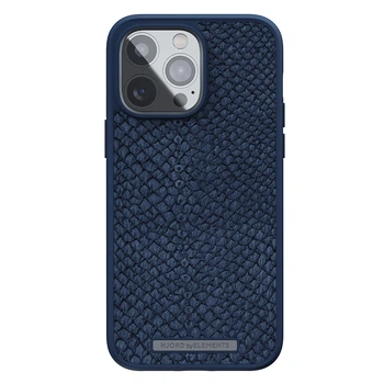 Чехол Elements Njord Salmon Leather Case для iPhone 14 Pro Max Blue with MagSafe (NA44SL01)