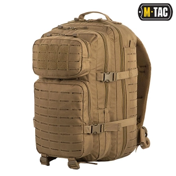 Рюкзак тактический (36 л) M-Tac Large Assault Pack Laser Cut Tan Армейский Coyte (Койот) с D-кольцом
