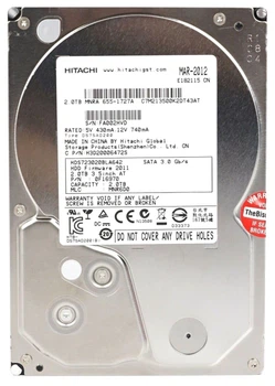 Жорсткий диск Hitachi HDD 3.5 2.0Tb Deskstar 7K3000 7.2K 6G SATA 3.5 (HDS723020BLA642) Refurbished (HDS723020BLA642 Refurbished) FR
