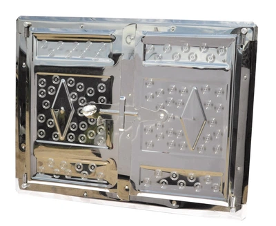 Дверца печная ГОСПОДАР 480х370 мм из нержавеющей стали. Silver (92-0362)