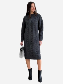 Платье вязаное миди женское ARTKNIT Оливия One Size Графит (4823093454941)
