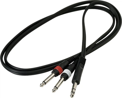 Готовый инсертный кабель RockCable RCL20922 D4 Patch Cable - TRS Jack To 2 X TS Jack (1.5m)