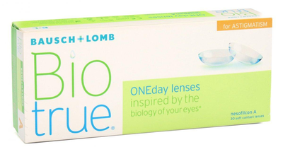 Одноденні контактні лінзи BioTrue Oneday for Astigmatism 1уп (30 шт) биотру