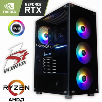 Компьютер 1stPlayer Ryzen 5 5500 • RTX 5060 8ГБ • 16ГБ DDR4 • SSD 960ГБ • ПК для игр и работы