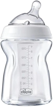 Пляшка для годування Chicco Natural Feeling crystal T silicone 0 м+ 250 мл (8058664074150)