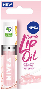 Olejek do ust Nivea Caring Lip Oil pielęgnujący Clear Glow 5.5 ml (8806322113372)