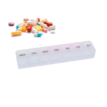 Контейнер для таблеток на неделю Прозрачный, органайзер для таблеток на 7 дней (1010417-Other-2)