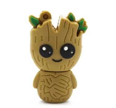 USB флеш пам'ять 64 Гб JASTER флешка фігурка Грут із світу MARVEL Flash накопичувач коричнева