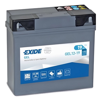 Мотоакумулятор EXIDE 19Ач 170А "+" справа GEL12-19 (GEL1219)