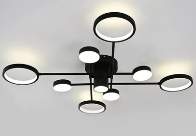 Люстра світлодіодна LED з пультом, DIMMER, 154w Sneha (99650616066/5+4 BLACK)