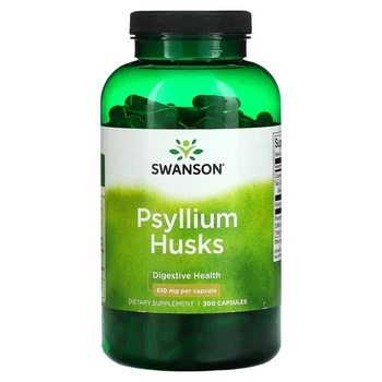 Псиліум в капсулах Swanson Psyllium Husk 610 мг мелене лушпиння насіння подорожника 300 капсул