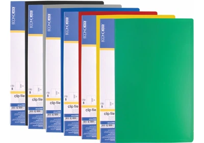 Папка "Economix"№Е31222 CLIP B з затиск., асорті
