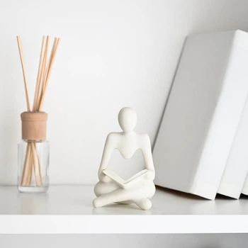 Статуэтка MBM HOME "Мыслитель с книгой" DH-ST-23 WHITE белая
