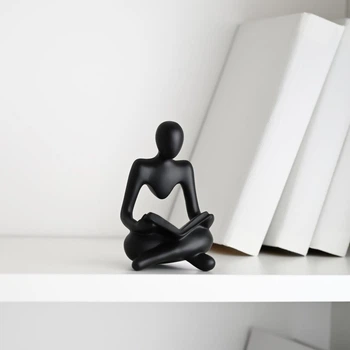 Статуэтка MBM HOME "Мыслитель с книгой" DH-ST-23 BLACK черная
