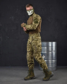 Тактический костюм с усиленными коленями весна/лето штаны+убакс S пиксель (85602)