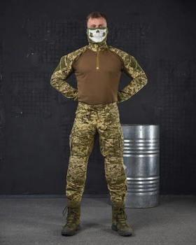 Тактический костюм с усиленными коленями весна/лето штаны+убакс 2XL пиксель (85602)