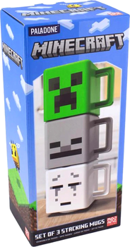 Zestaw kubków Paladone Minecraft Stacking Mugs 3 x 250 ml (5055964785383)
