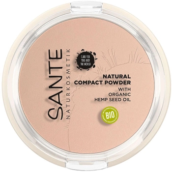 Пудра для обличчя Sante Natural Compact Powder натуральна пресована 01 Cool Ivory 9 г (4025089085379)