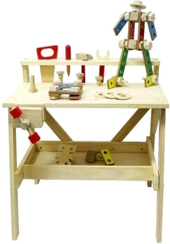 Drewniany warsztat mechanika Malowany Las z narzędziami i klockami (6980286023693)