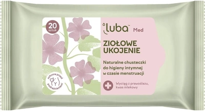Серветки для інтимної гігієни Luba Med Herbal Serenity натуральні 20 шт (5903968221065)