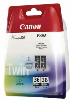 Zestaw tuszy Canon CLI-36 Cyan/Magenta/Yellow/Black (1511B018)