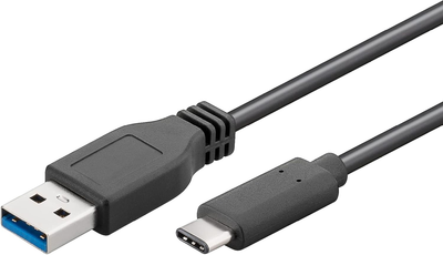 Кабель USB-C na USB A 3.0 Goobay 71221 2 m Black (4040849712210)