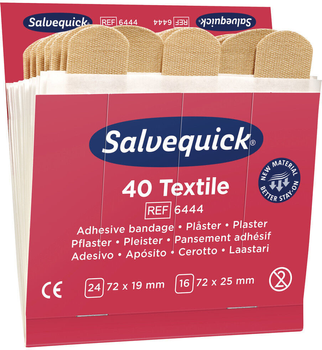 Набір пластирів Salvequick Textile Plaster 2 sizes (7310610064440)