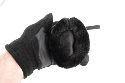 Перчатки мужские тёплые спортивные тактические флисовые на меху 9083_L_Black_Sensor