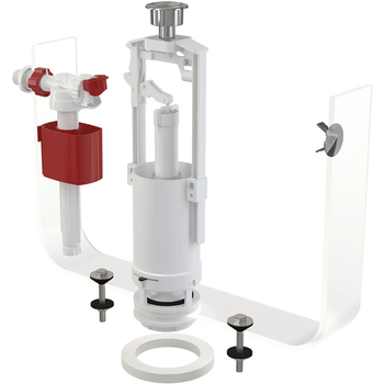 Комплект арматуры для бачка унитаза ALCAPLAST подключение 1/2" боковой подвод воды SA2000 1/2" CHROM