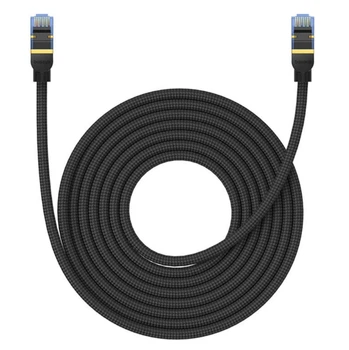 Патч-корд Baseus High Speed CAT7 10Gigabit Ethernet Cable (Braided Cable) 8m Cluster Black
