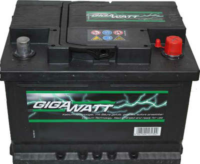 Аккумулятор автомобильный 52Ач 470А "+" справа GIGAWATT, GW 0185755200