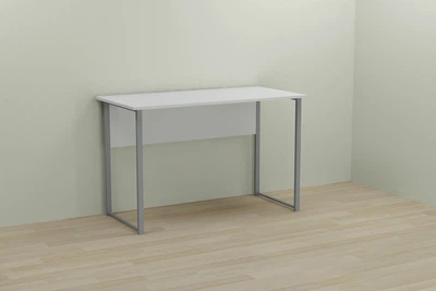 Компьютерный стол Ferrum-decor Курт 75x140x60 серый ДСП Белое 16мм