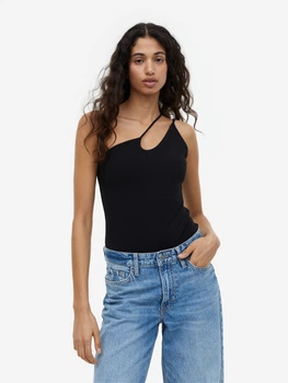 Боді-майка жіноча H&M 061157808 XL Чорна (6666000302281)