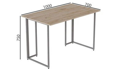 Компьютерный стол Ferrum-decor Ханна 75x100x70 серый ДСП Дуб Сан-Марино 32мм