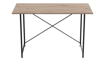 Стіл письмовий Line Лайт Ferrum-decor 750x1000x500 Чорний метал ДСП Дуб Сан-Маріно 16 мм (LINE102)
