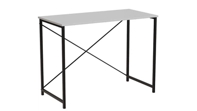 Стол письменный Line Лайт Ferrum-decor 750x1000x500 Черный металл ДСП Белый 16 мм (LINE101)