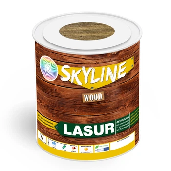 Лазур декоративно-захисна для обробки дерева LASUR Wood SkyLine Палісандр 0.75 л