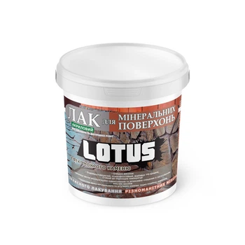 Лак акриловий для мінеральних поверхонь Мокрий камінь LOTUS прозорий 0.5л