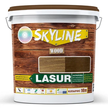 Декоративно-защитная лазурь для обработки дерева LASUR Wood SkyLine 10 л (hoz0010461)